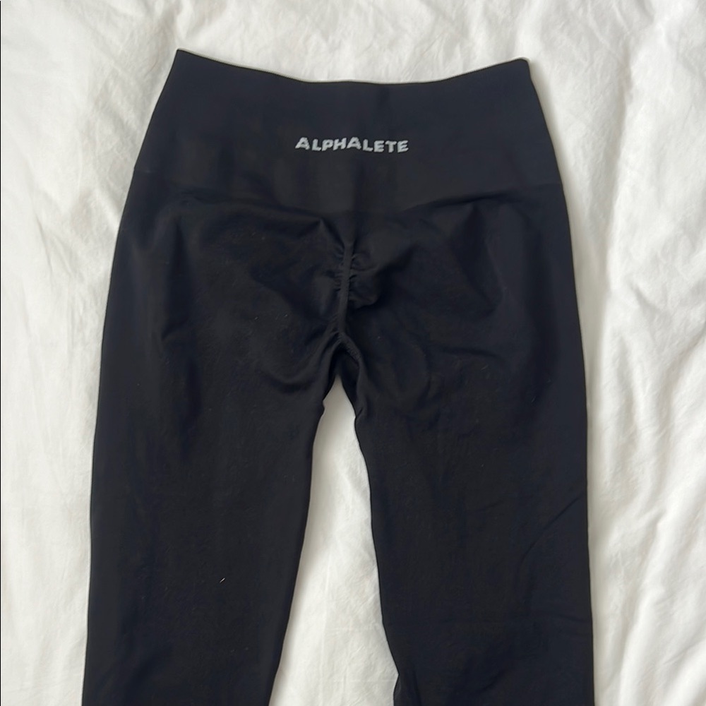 Alphalete Amplify Black Leggings High Waist Athletic Wear